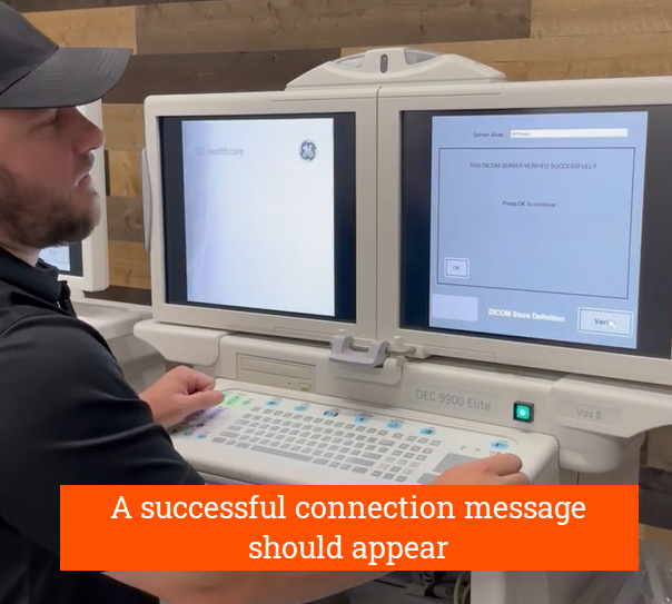 A successful connection message should appear