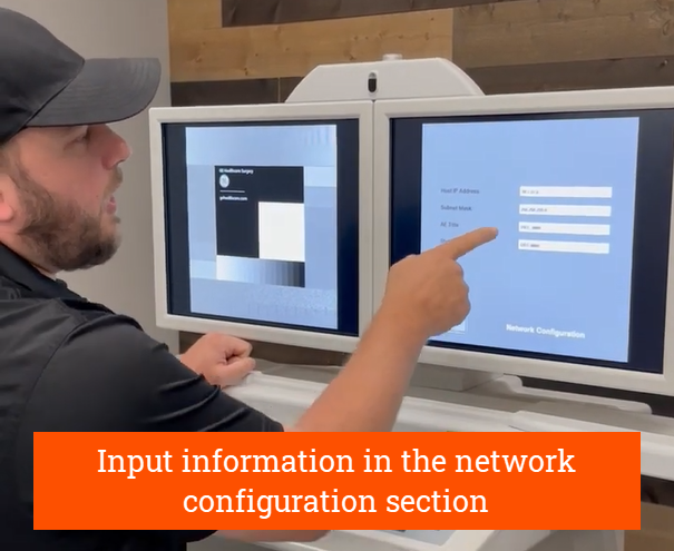 Input information in the network configuration section