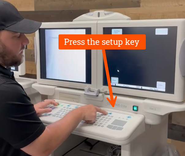 Press the setup key