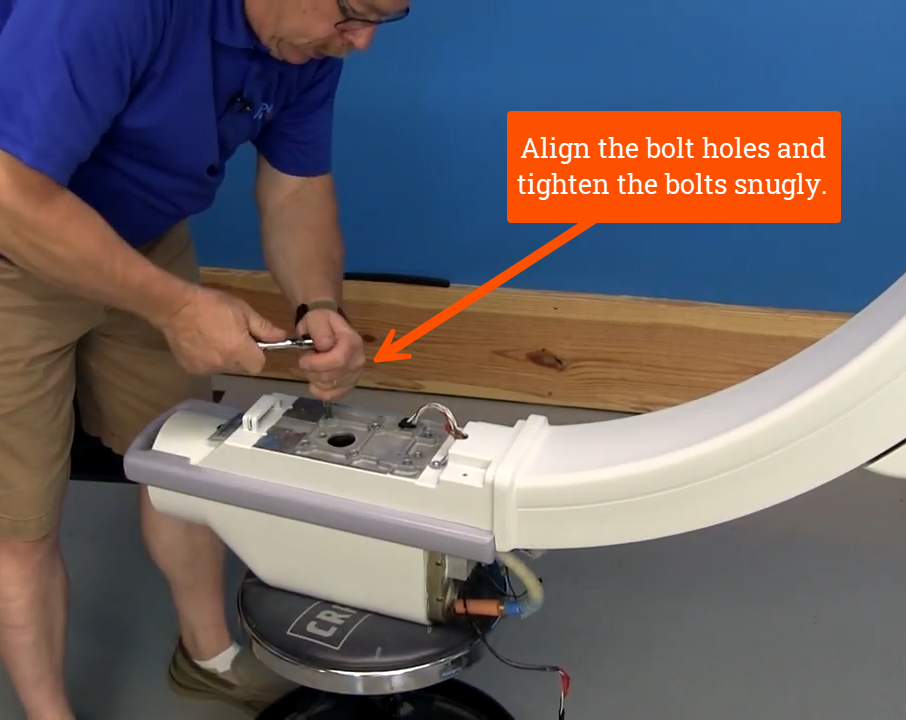 align the bolt holes