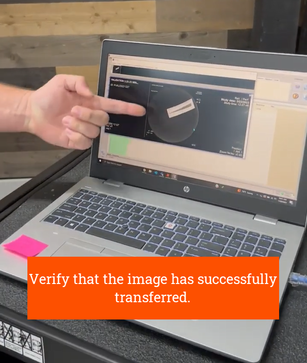 verify the image has successfuly transferred